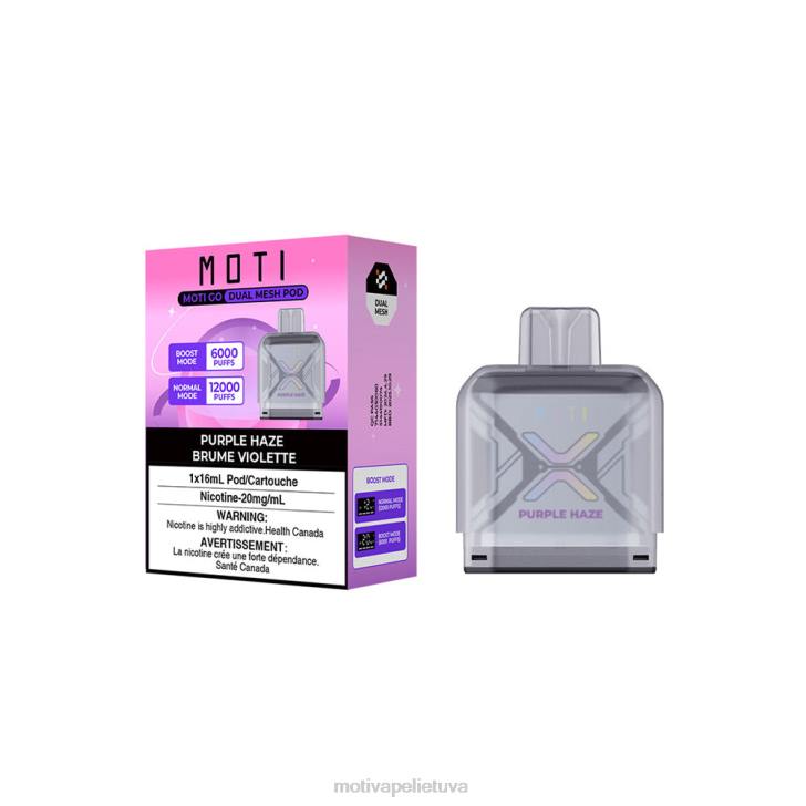MOTI Vape Disposable T06694 | MOTI Go Pro vienkartinė dėžutė violetinė migla