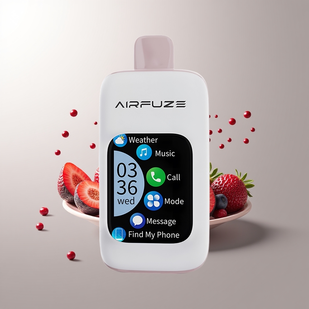 AirFuze Smart 30000 Pūkų Vienkartinės Elektroninės Cigaretės Uogų Sprogimas 5% Type-C 900mAh