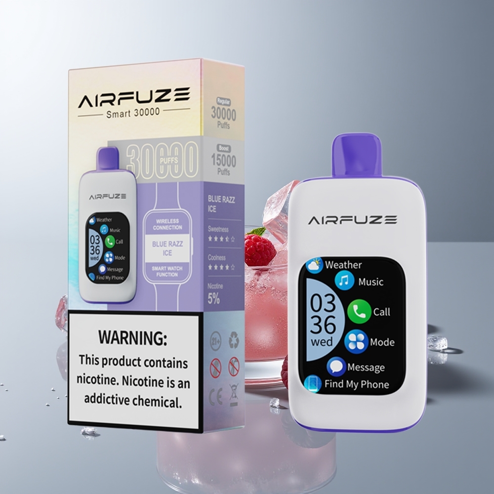 AirFuze Smart 30000 Pūsų Vienkartinės Elektroninės Cigaretės Mėlynųjų Serbentų Ledas 5% 900mAh Type-C