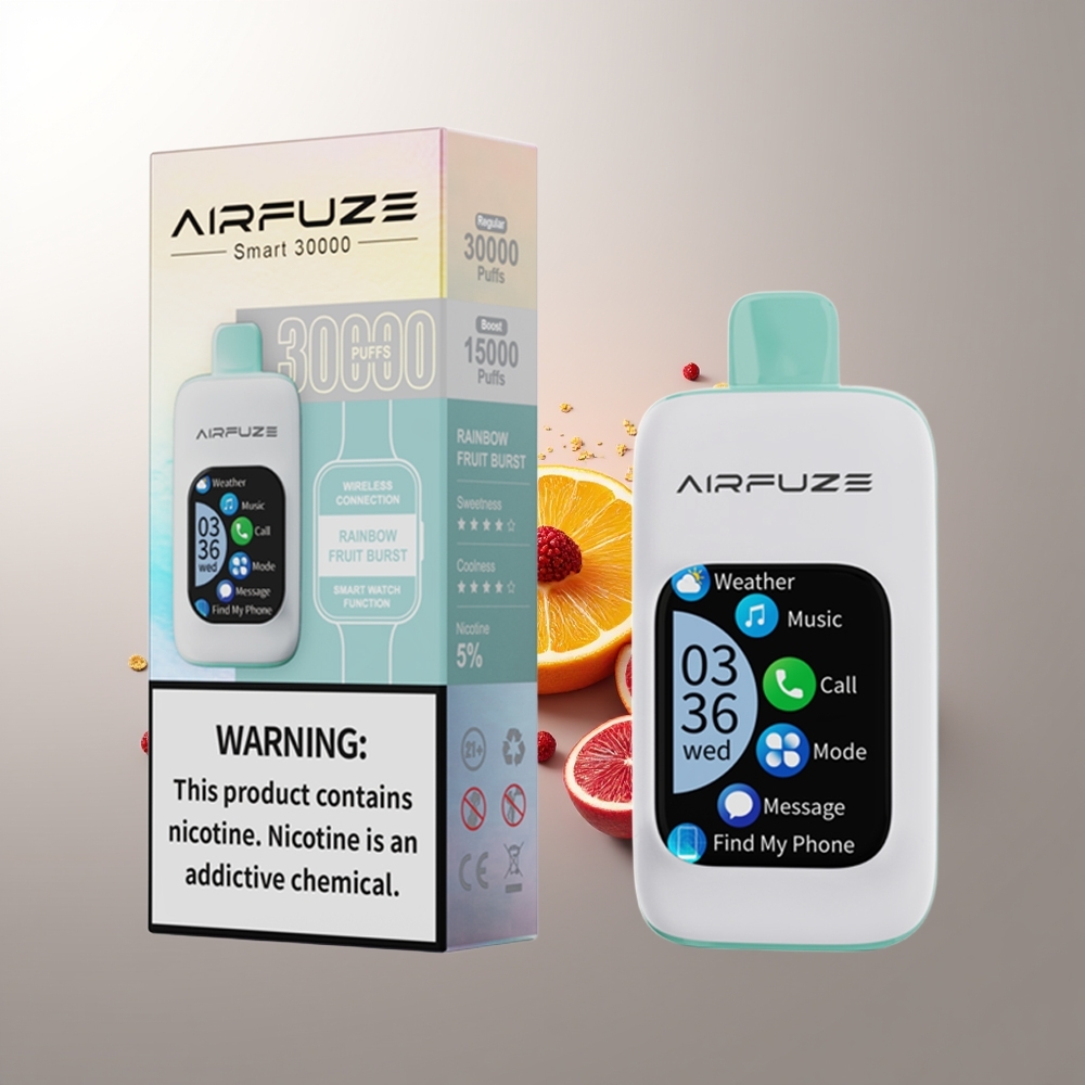 AirFuze Smart 30000 Pufų Vienkartinės Elektroninės Cigaretės Vaivorykštės Vaisių Sprogimas 5% 900mAh Type-C