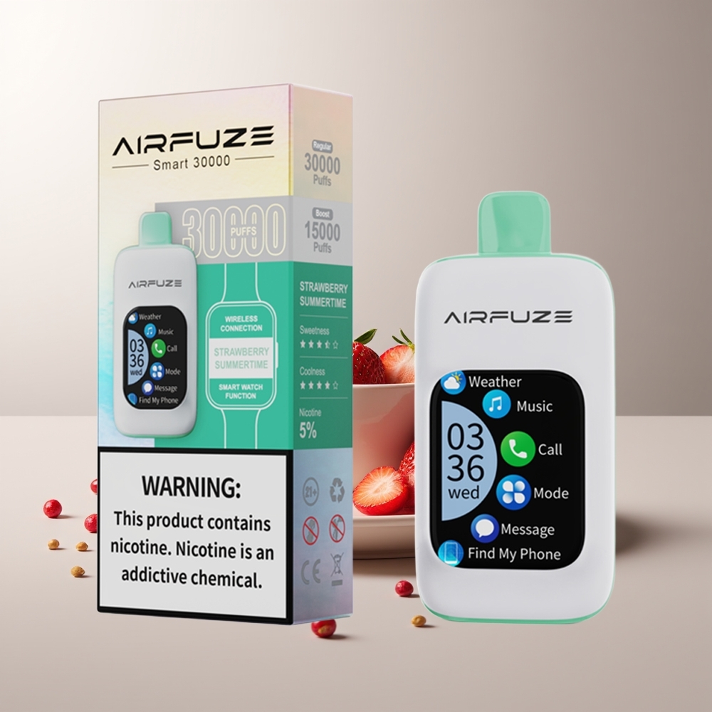 AirFuze Smart 30000 Puffs Braškės Vasaros Metas 5% 900mAh Type-C