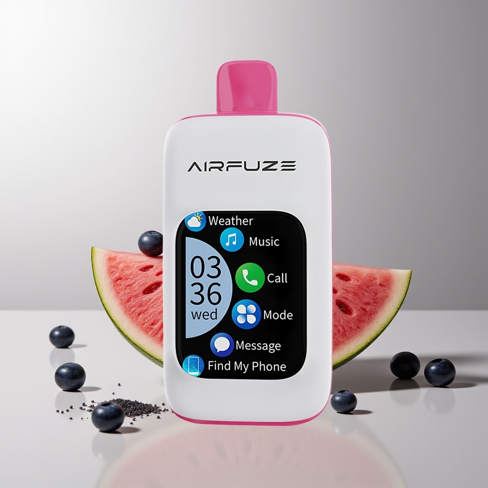 AirFuze Smart Pro 40000 Pūkų Mėlynųjų Arbūzų Vienkartinės Elektroninės Cigaretės