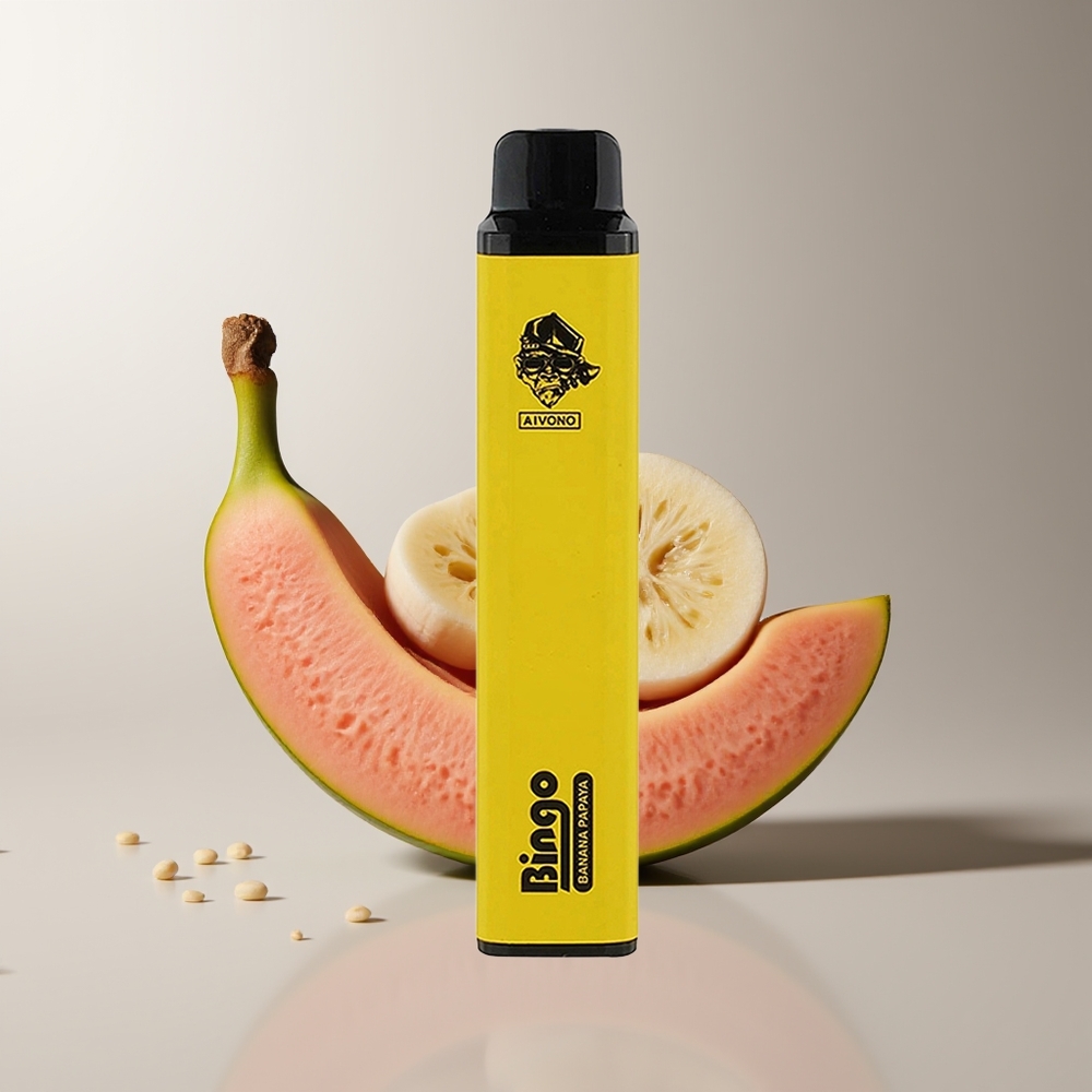 Aivono Aim Bingo 4000 Pūsų Bananas Papaja 10ml 1000mAh 5%