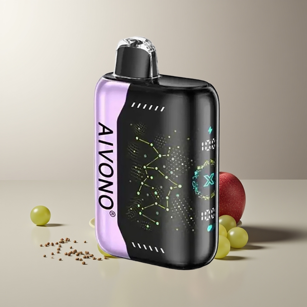 Aivono Aim Boom 25000 Pūsų Žalioji Obuolio Vynuogė 28ml 650mAh Type-C