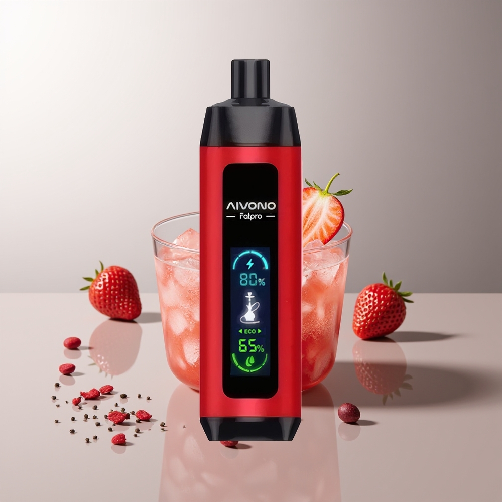 Aivono Aim Fatpro 22000 Pūkų Braškynių Punch 28ml 600mAh 0,6 omų