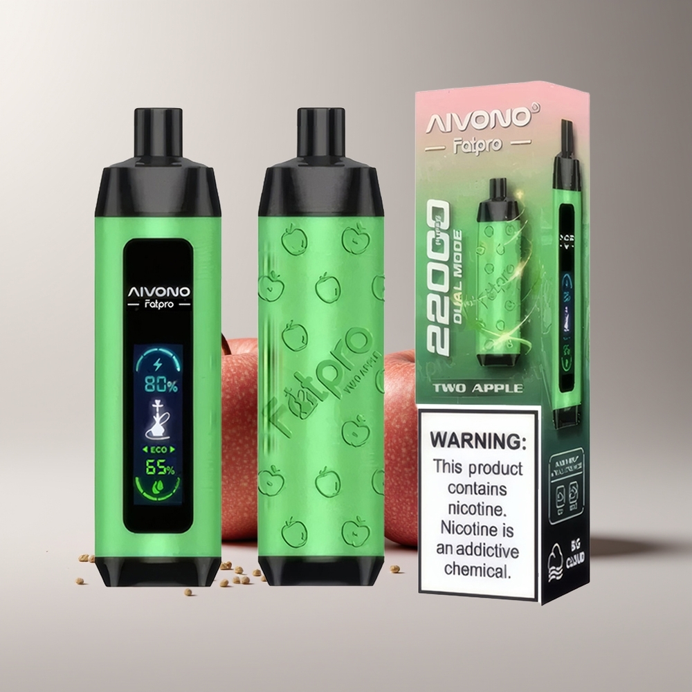 Aivono Aim Fatpro 22000 Pūkų Dvi Obuolys 28ml 600mAh 0.6Ω