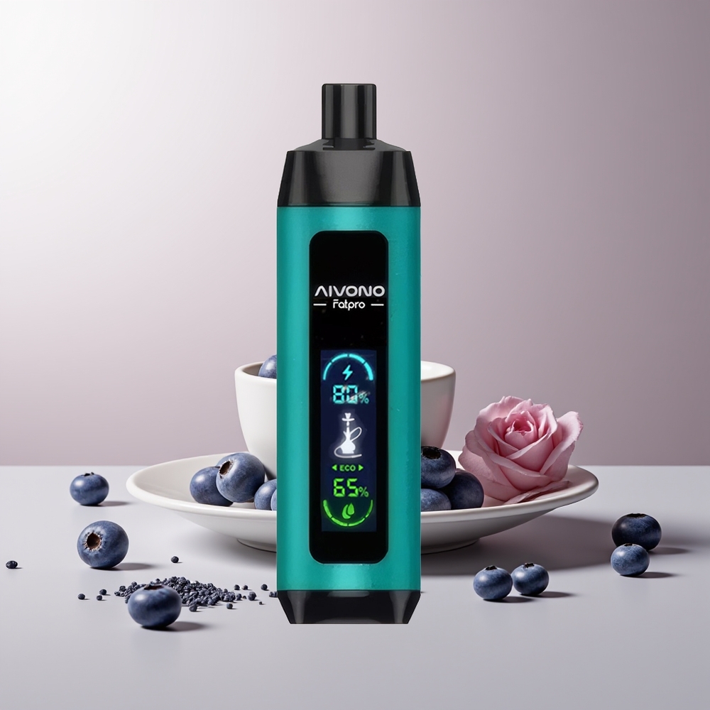 Aivono Aim Fatpro 22000 Pūkų Mėlynųjų Serbentų 0% Eco/Boost 600mAh 0.6Ω