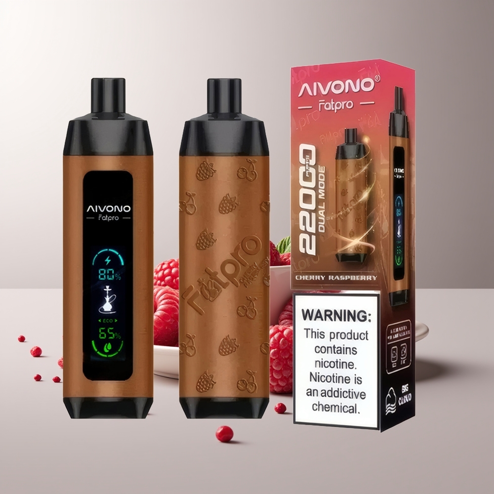 Aivono Aim Fatpro 22000 Pūkų Vyšnių Aviečių 28ml 600mAh 0,6 omų