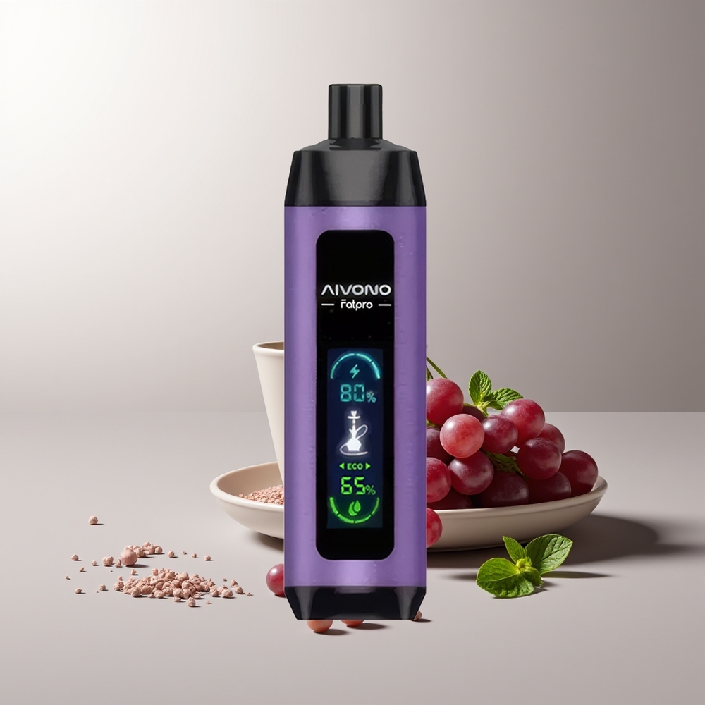 Aivono Aim Fatpro 22000 Pūkų Vynuogės Mėtų Eco/Boost 28ml 600mAh