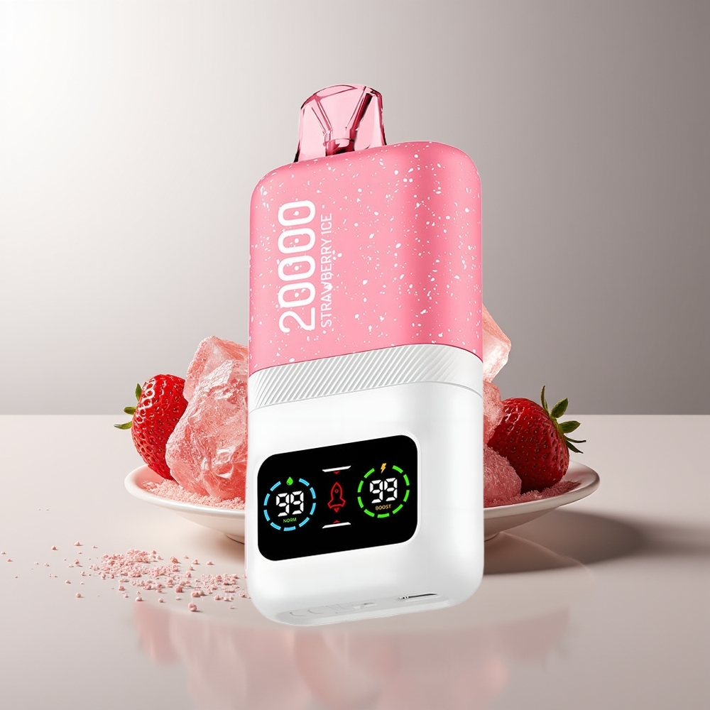 Aivono Aim Magic 20000 Pūkų Braškės Ledas 0% Nikotino 26ml Skystis Tipas-C