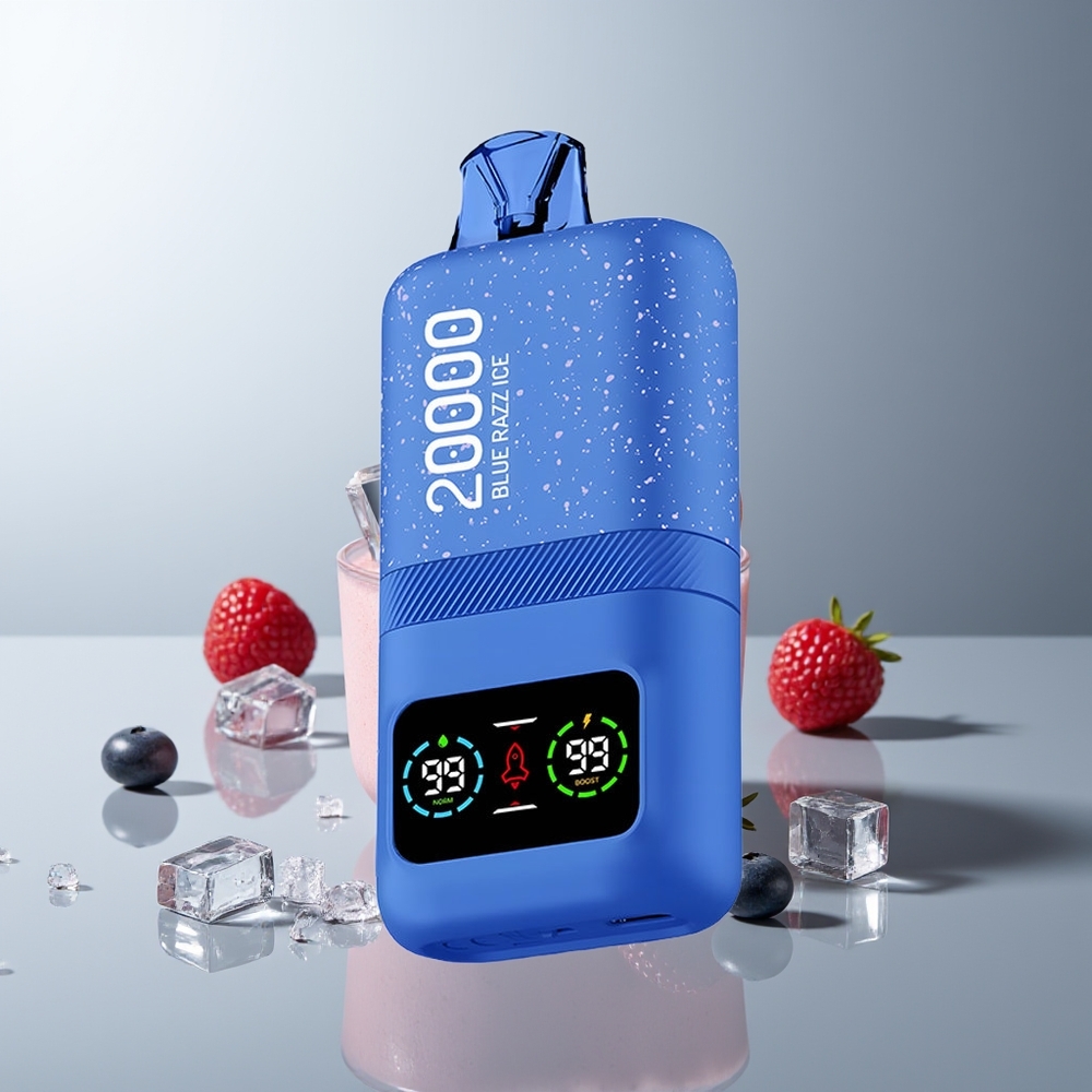 Aivono Aim Magic 20000 Pūkų Mėlynųjų Aviečių Ledas 0% Nikotino 26ml Tipo-C