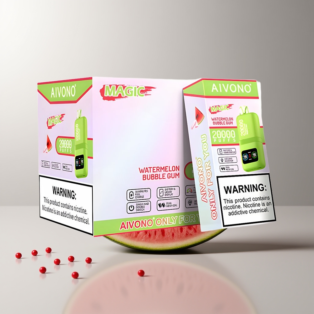 Aivono Aim Magic 20000 Puffs Arbūzas Kramtomoji Guma 0% Nikotino 26ml E-skysčio Tipo-C