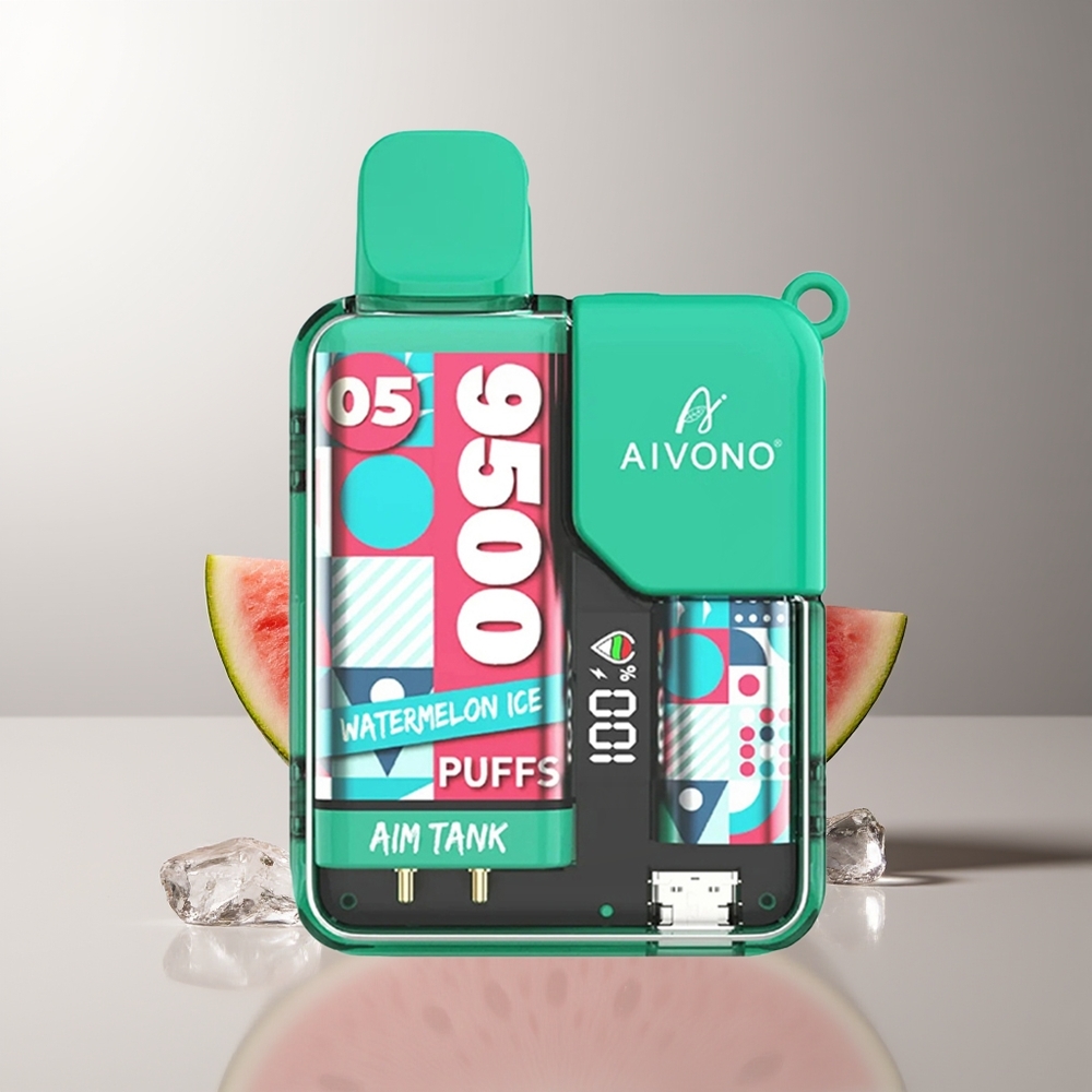 Aivono Aim-Tank 9500 Pūkų Arbūzas-Ledas 18ml 650mAh LCD