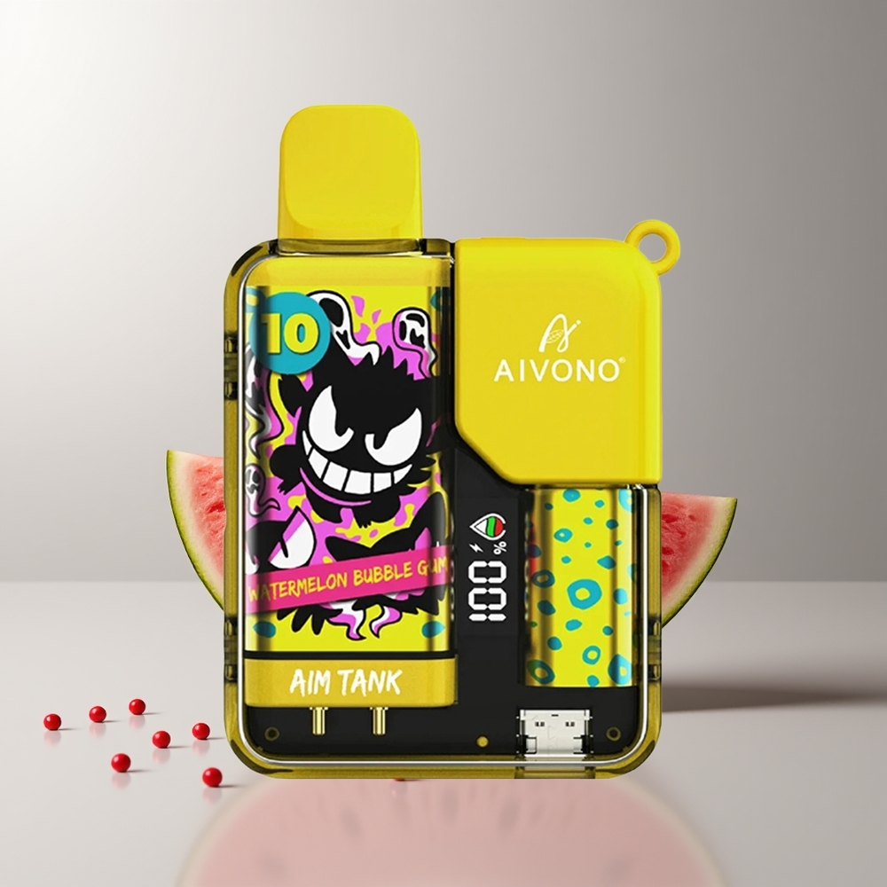 Aivono Aim Tank 9500 Pūkštelėjimų Arbūzas Tirščių Guma 18ml 650mAh 1.2Ω
