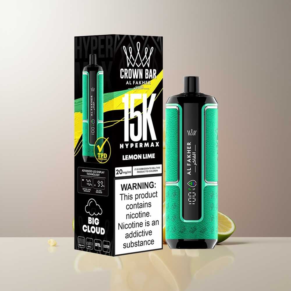 Al Fakher Crown Bar 15K Citrinų Žaliųjų DTL 22ml 600mAh Type-C