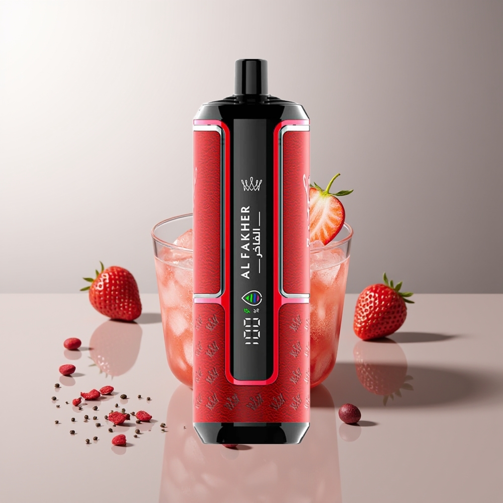 Al Fakher Crown Bar 15K Hypermax Nešiojamasis Vapas Braškų Punšas 22ml 600mAh Type-C