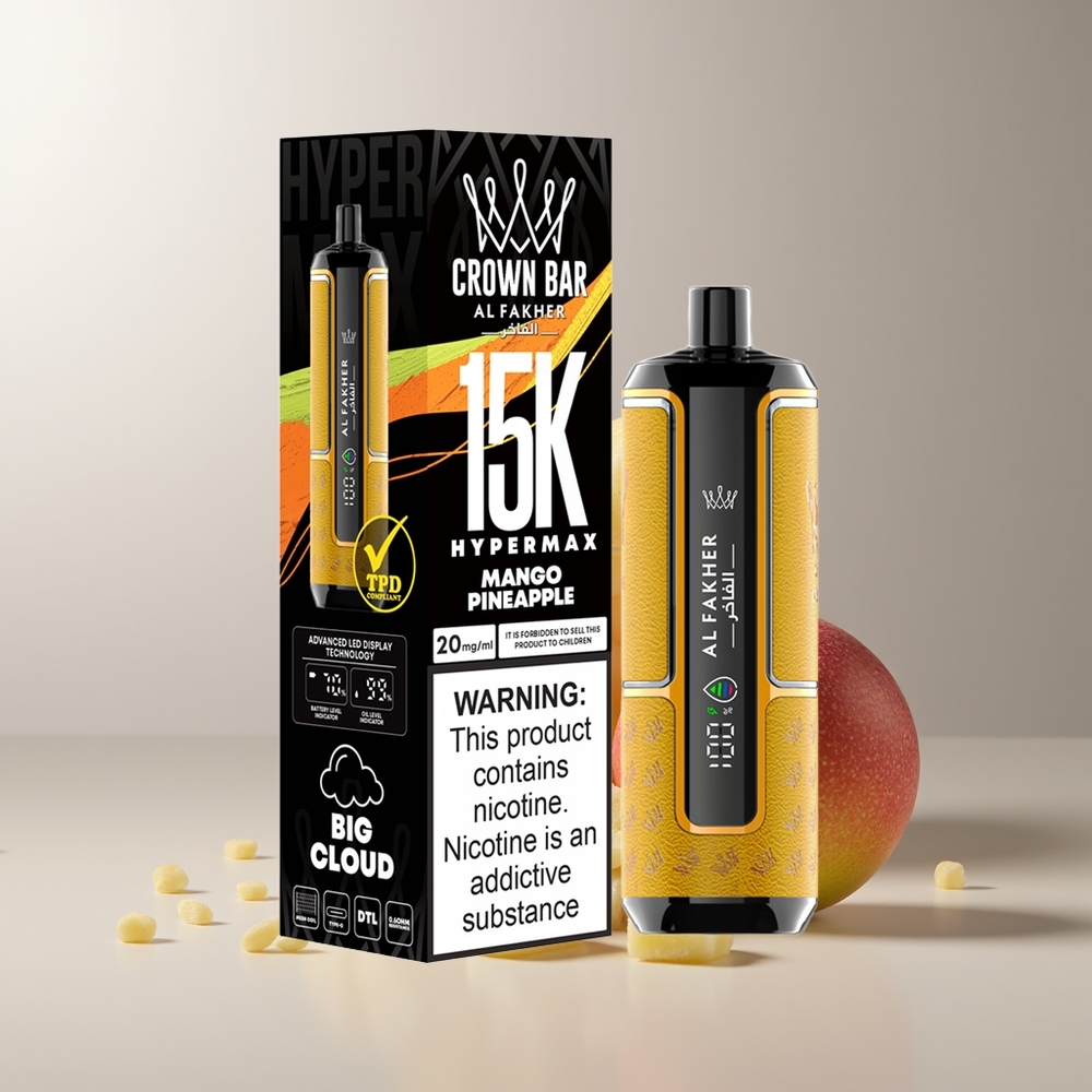 Al Fakher Crown Bar 15K Mango Ananasas Hypermax DTL 600mAh Type-C