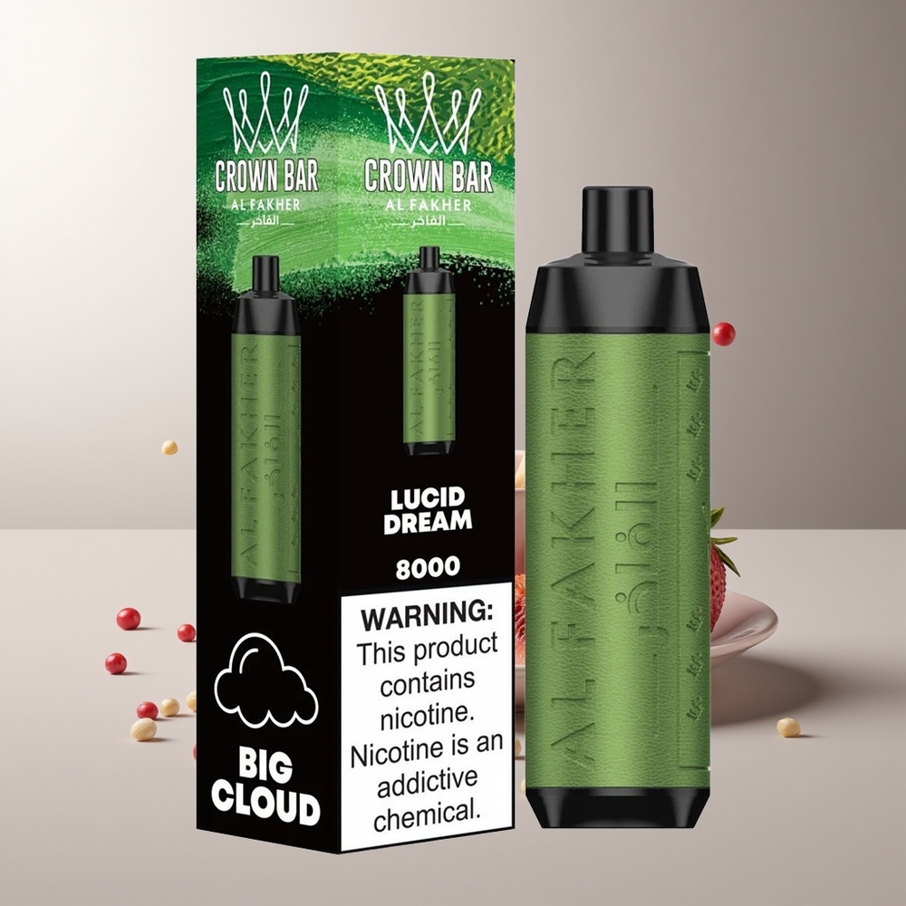 Al Fakher Crown Bar 8000 Kristalinis Vienkartinis Išgarintuvas Aiškus Sapnas 600mah 18ml 5mg