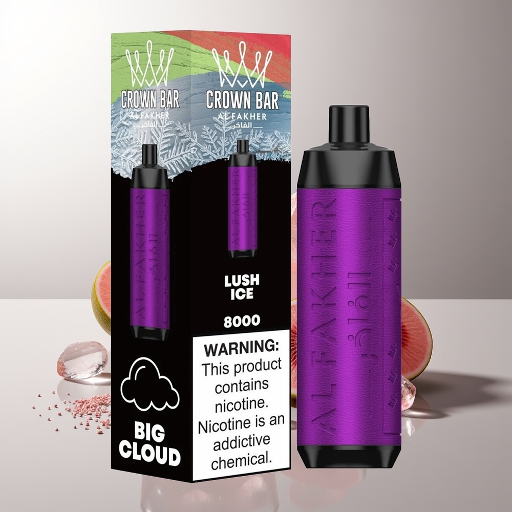 Al Fakher Crown Bar 8000 Ledų Gausa Vienkartinės Elektroninės Cigaretės 600mAh 18ml 5mg