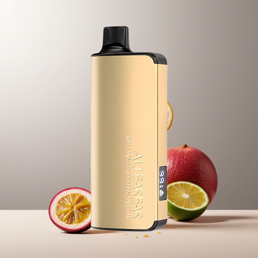Alibarbar Ingot 9000 Pūsų Vienkartinės Elektroninės Cigaretės Pasiflorų Mango Rūgščiosios Laimės su 22ml Skysčio, 2350mAh Baterija ir LED Ekranu