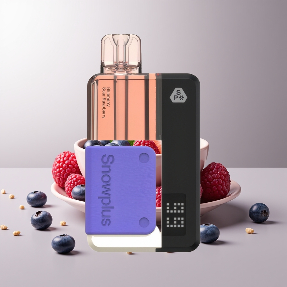 Snowplus Swift 15000 Pūkų Dviejų Tinklelių Atomizeris Mėlynųjų Uogų ir Rūgščiųjų Aviečių su 1000 mAh Baterija ir 2+10 ml Keičiamu E-skysčio Rinkiniu