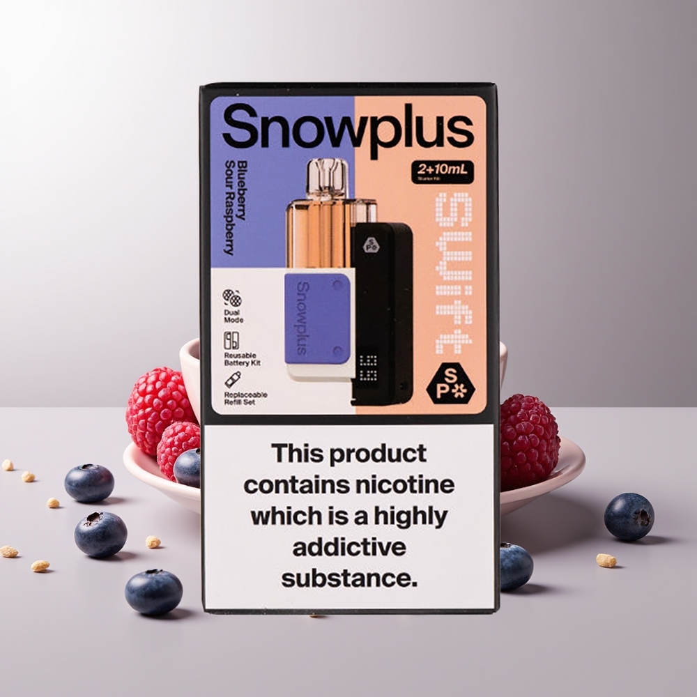Snowplus Swift 5000 Pūkų Dviguba Tinklelinė 1000 mAh Mėlynųjų Uogų Rūgščių Aviečių