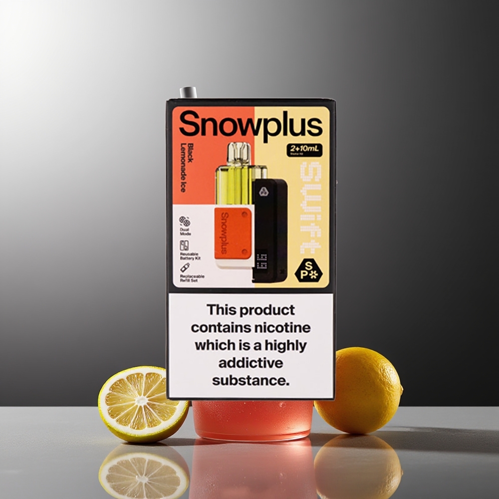 Snowplus Swift 5000 Puffs Juodasis Limonadas Mėlynė Dual Mesh 1000mAh 2%