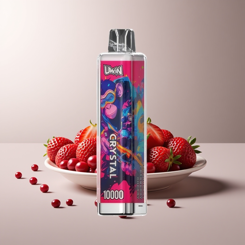 UWIN Crystal 10000 Pūkų Braškė, Spanguolė, Vyšnia RGB Šviesa
