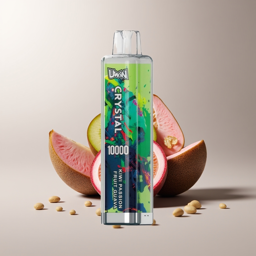 UWIN Crystal 10000 Pūsų Vienkartinės Elektroninės Cigaretės Kiwi Pasiflora Guava RGB