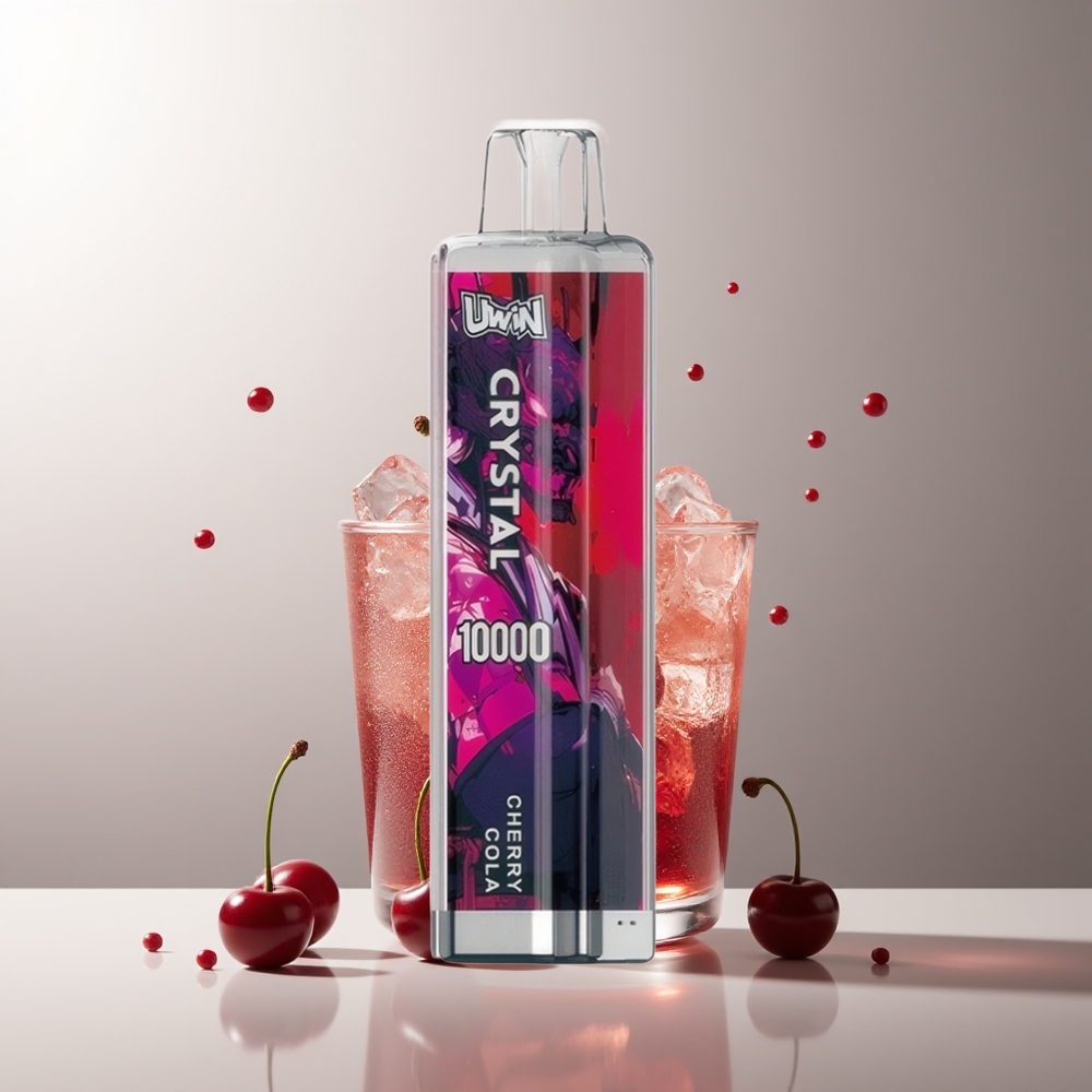 UWIN Crystal 10000 Pūsų Vienkartinės Elektroninės Cigaretės Vyšnių Kola RGB
