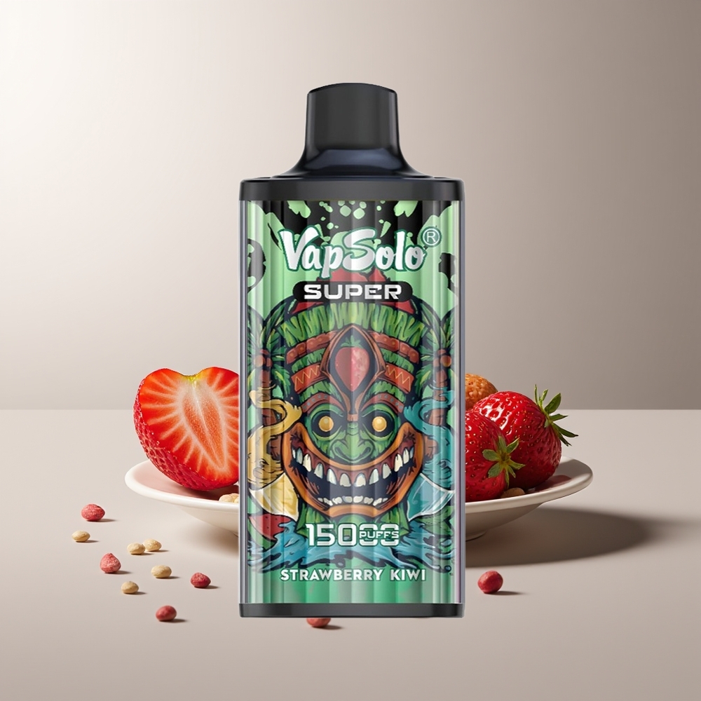 Vapsolo Super 15000 Pūkų Braškė-Kivis 40ml Type-C 850mAh