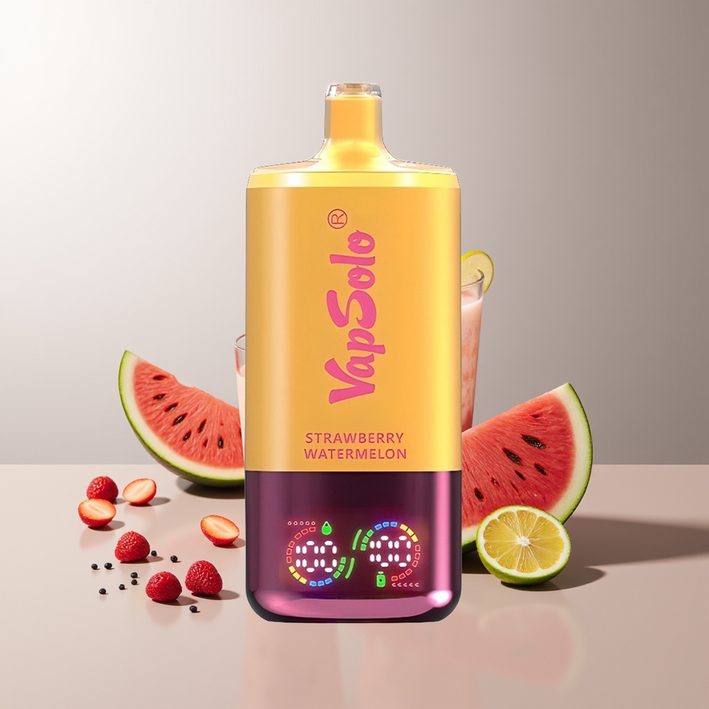 Vapsolo Triple 30000 Pūkų Vaisių Kombinacija: Braškė Arbūzas & Citrina Persikas 40ml Type-C