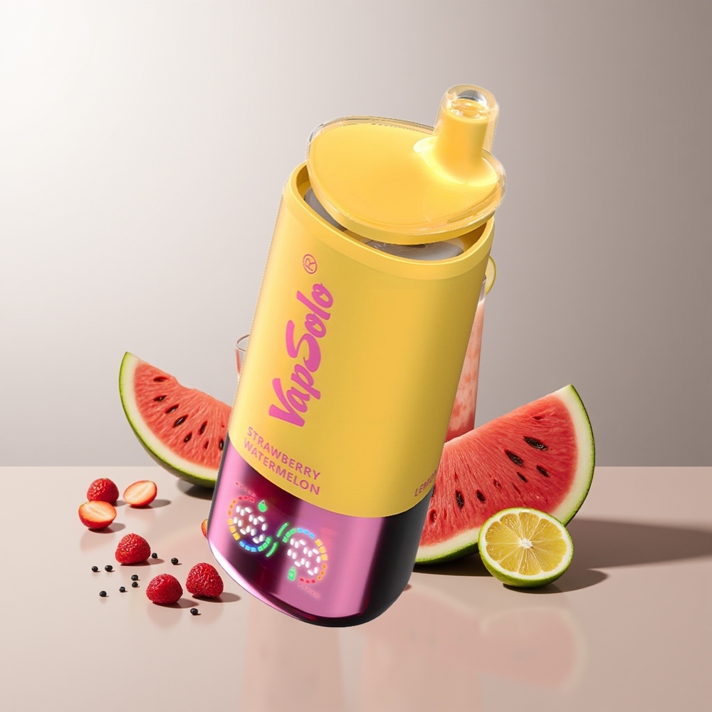 Vapsolo Triple 30000 Pūkų Vaisių Kombinacija: Braškė Arbūzas & Citrina Persikas 40ml Type-C