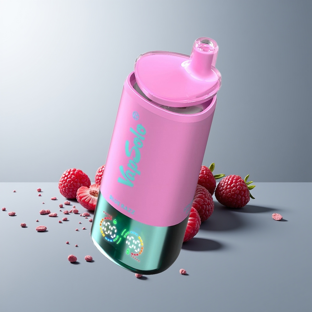 Vapsolo Triple 30000 Pūsų Vienkartinės Elektroninės Cigaretės Mėlyna Razz 40ml 20mg/ml Type-C