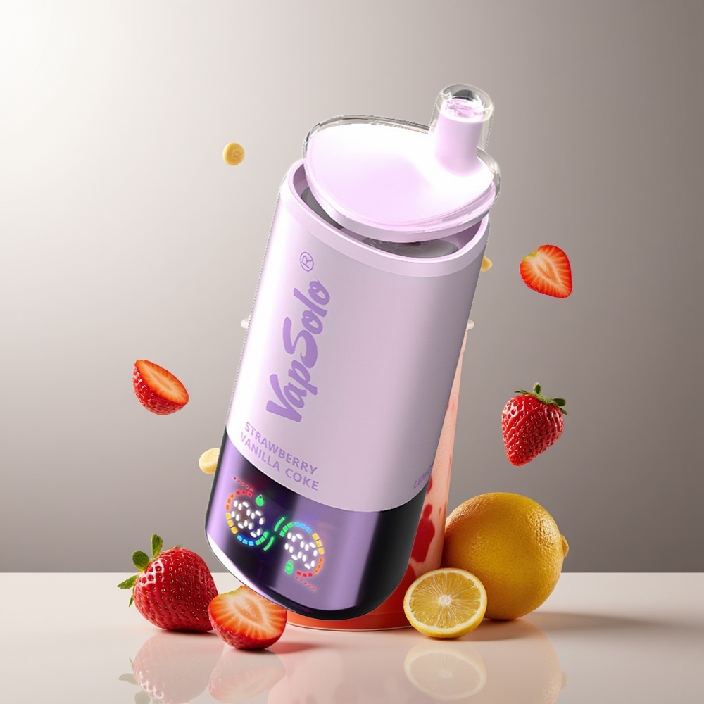 Vapsolo Triple 30000 Puffs Braškės Vanilės Kola 40ml Type-C