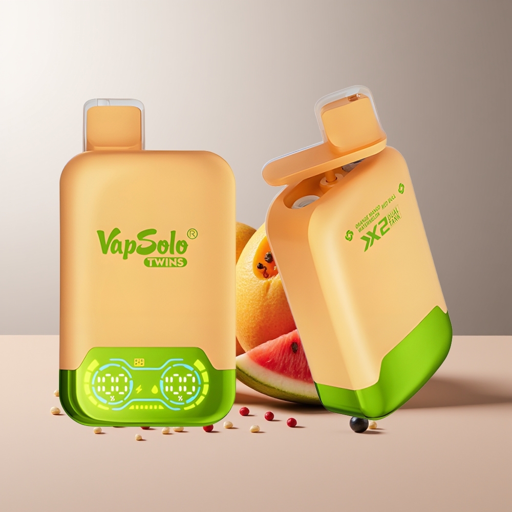 Vapsolo Twins 20000 Pūkų Dvi Talpos Type-C Apelsinas Mango Arbūzas & Raudonasis Jautis