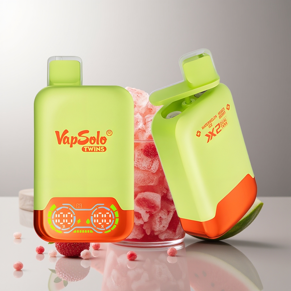 Vapsolo Twins 20000 Pūst. Arbūzo Ledas & Mišrios Uogos 40ml 2 Tipai Type-C
