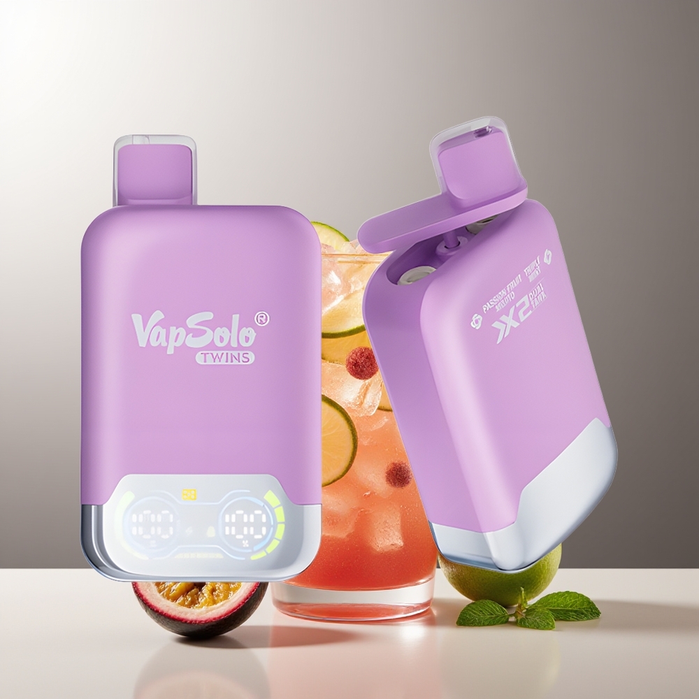 Vapsolo Twins 20000 Puffs 2 Angys Marškinėliai Mojito & Trigubai Mėtiniai Type-C