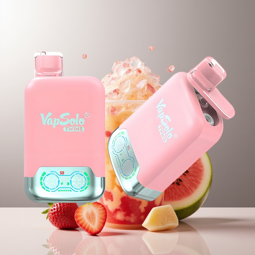 Vapsolo Twins 20000 Puffs Braškių Ledas & Mango Persikų Arbūzas 40ml Type-C