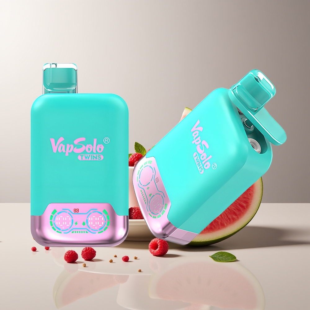 Vapsolo Twins 20000 Puffs Triguba Melionas & Avietės Vafliai 40 ml 2 Tipai Type-C