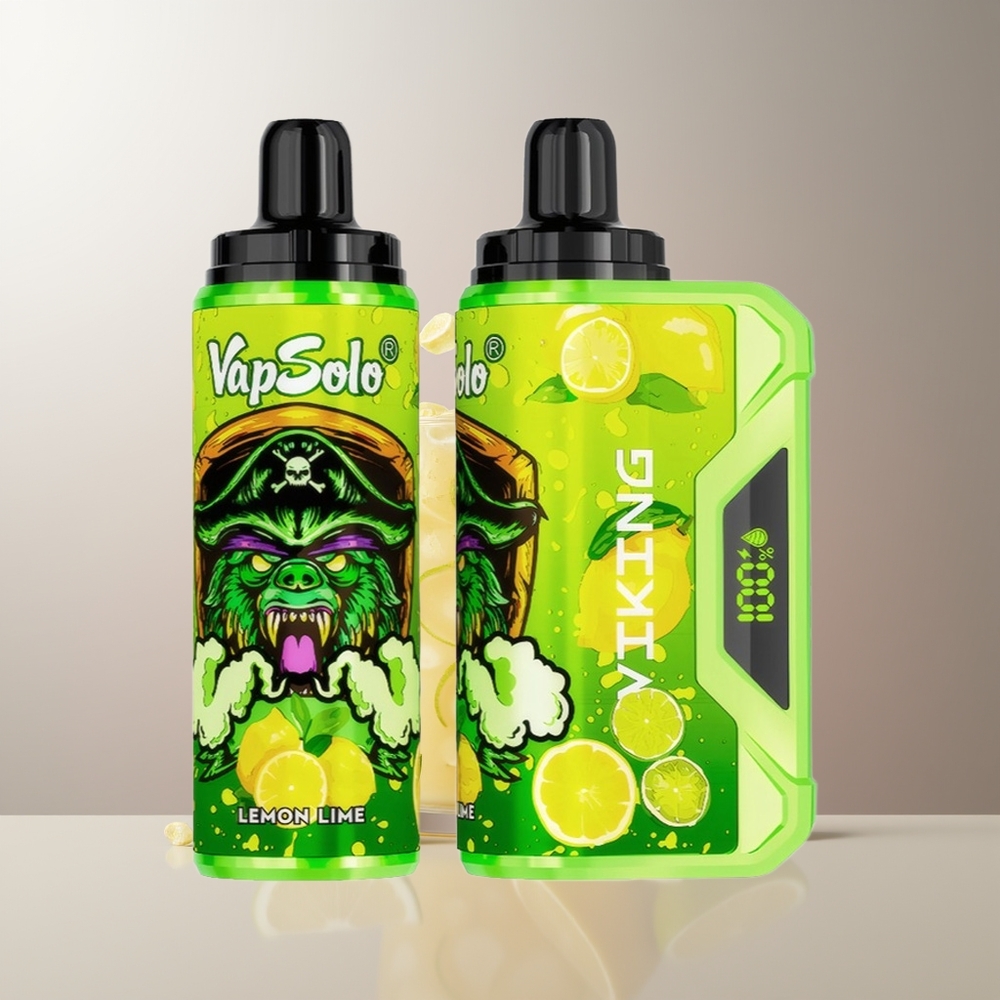 VapSolo VIKING 12000 Pūsų Citrina Žalioji Riešutas 22ml Type-C LED