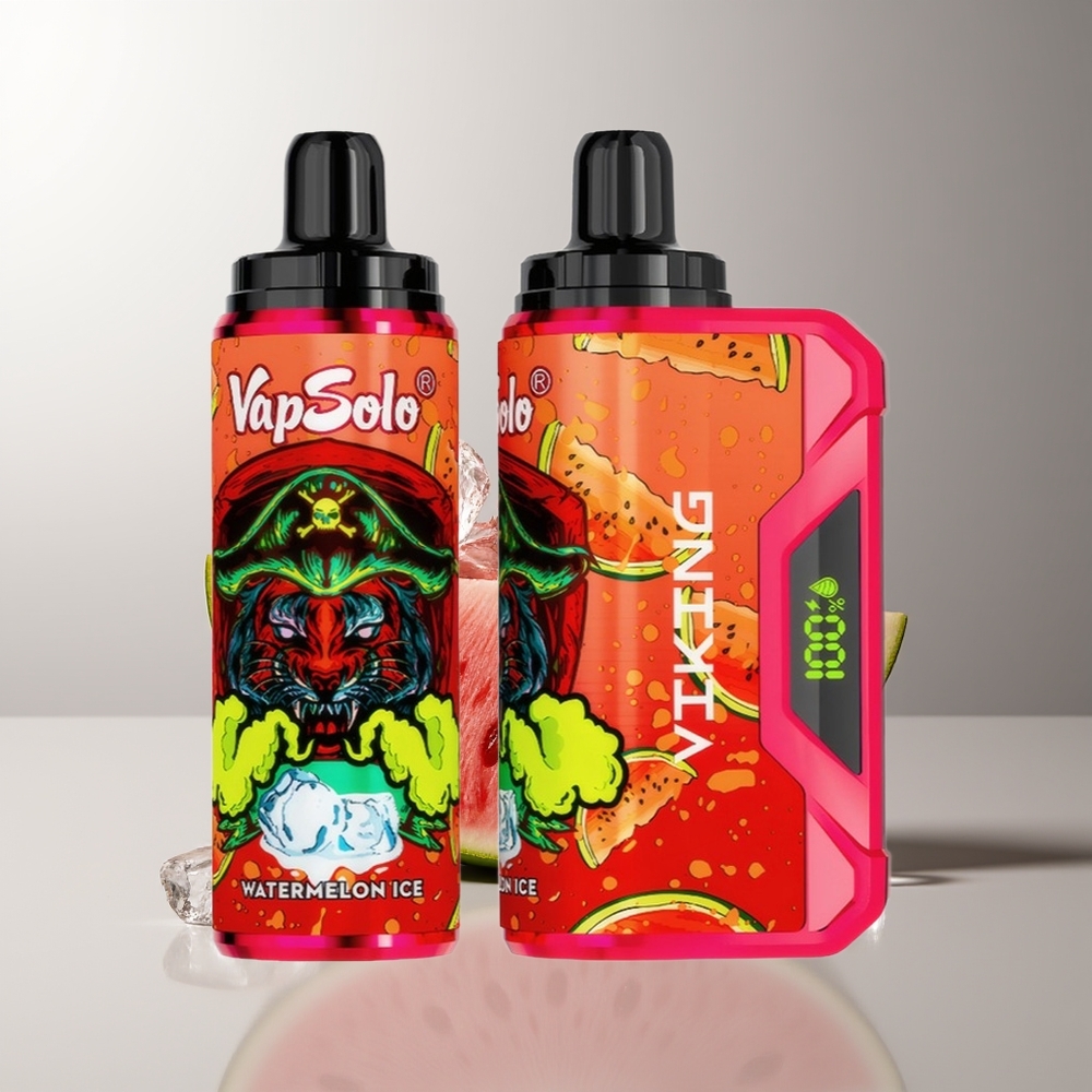 VapSolo VIKING 12000 Pūsų Vienkartinės Elektroninės Cigaretės Arbūzas Ledas 22ml Type-C