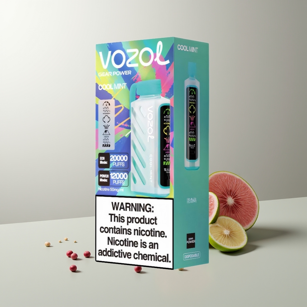 VOZOL Gear Power 20000 Pūkų 20mL Dvigubas Tinklas Šalta Mėta
