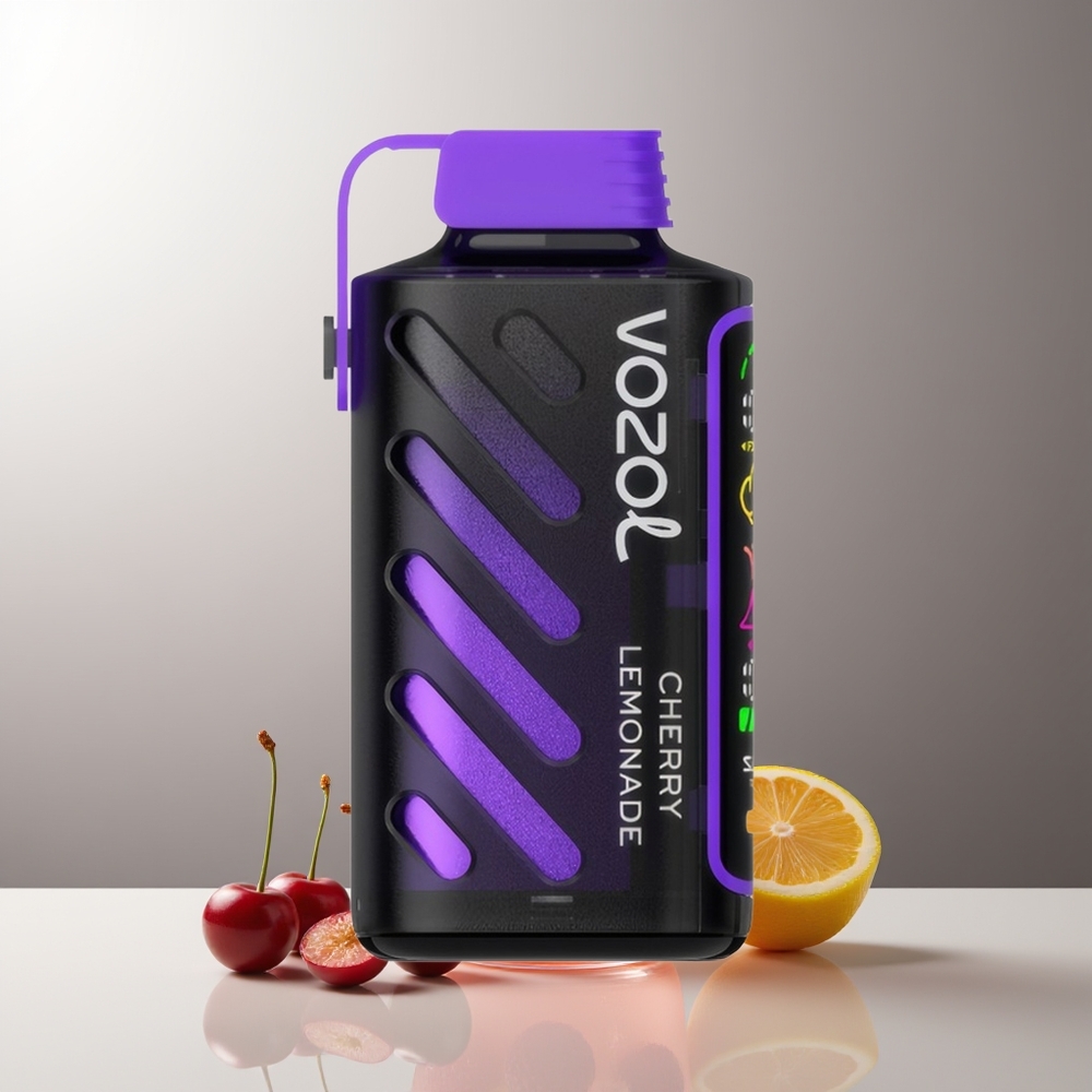 VOZOL Gear Power 20000 Pūkų Vyšnių Limonadas Dual Mesh Coil Full Screen Display 20mL