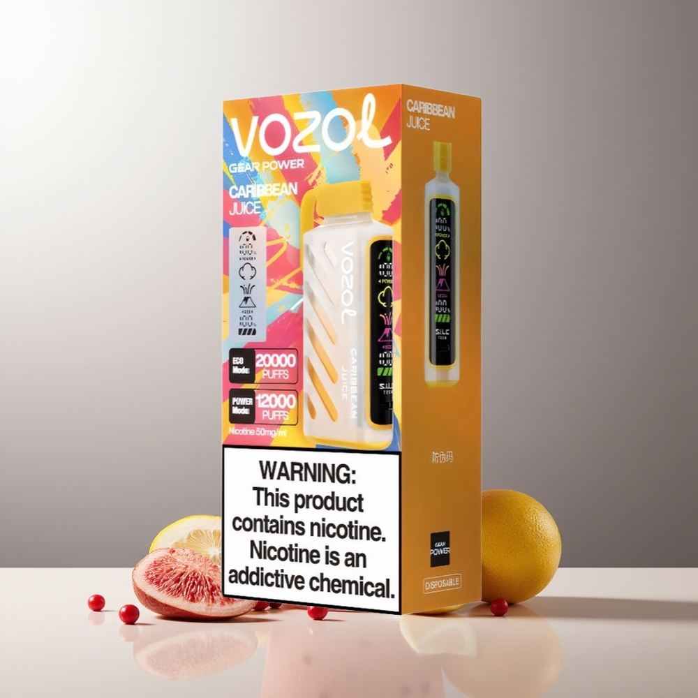 VOZOL Gear Power 20000 Pusti Dual Mesh Coil 20mL Karibų Sultys
