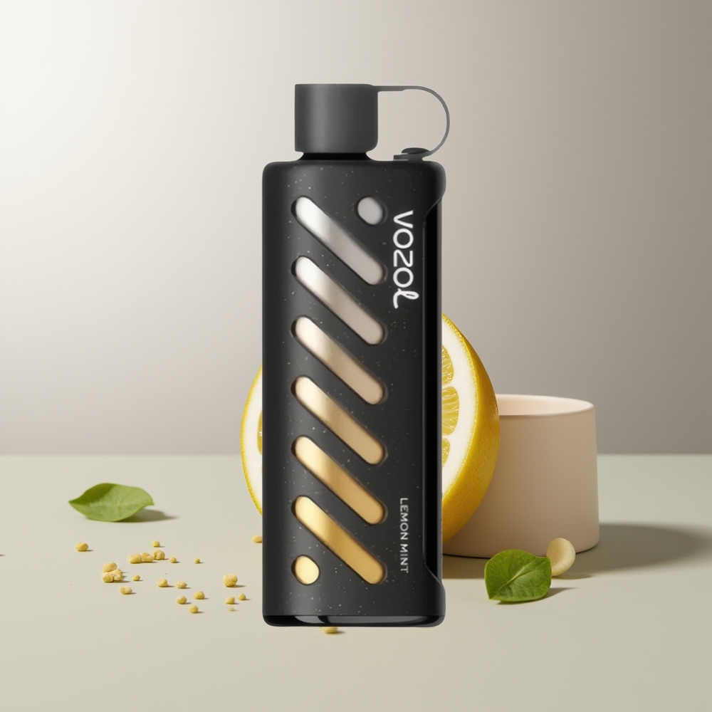 VOZOL Gear Shisha 25000 Pūkų Citrina Mėta S.i.L.C Tech Dual Mesh 1000mAh 5mg/ml