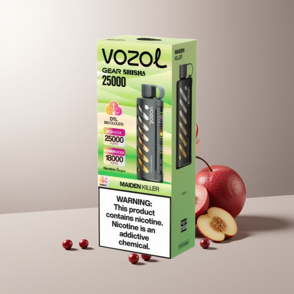 VOZOL Gear Shisha 25000 Pūsų 30 Skonių Kombinacija Dual Mesh Dual Modes Maiden Killer