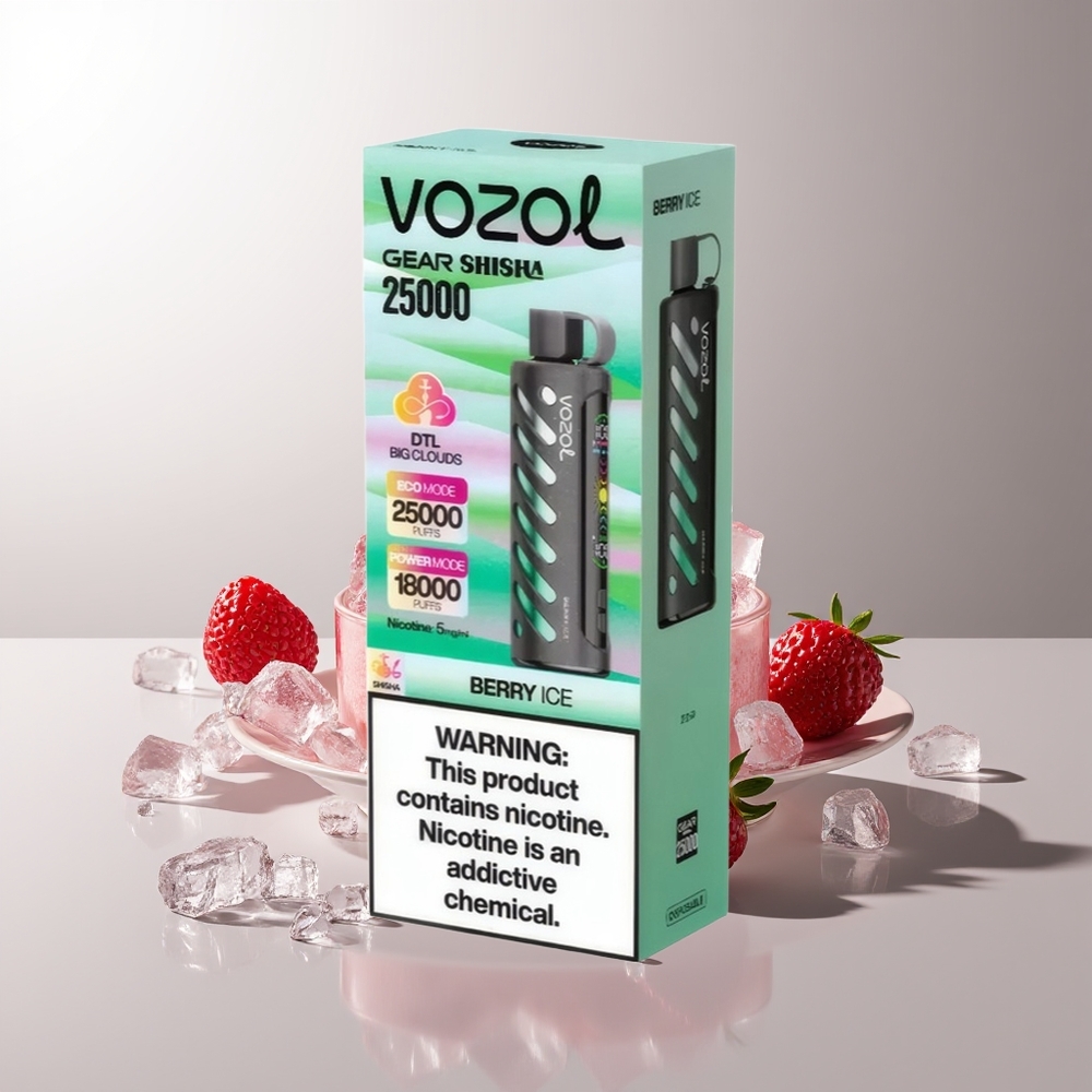 VOZOL Gear Shisha 25000 Puffų Uogienės Ledas Shisha Dual Mesh S.i.L.C Tech 1000mAh