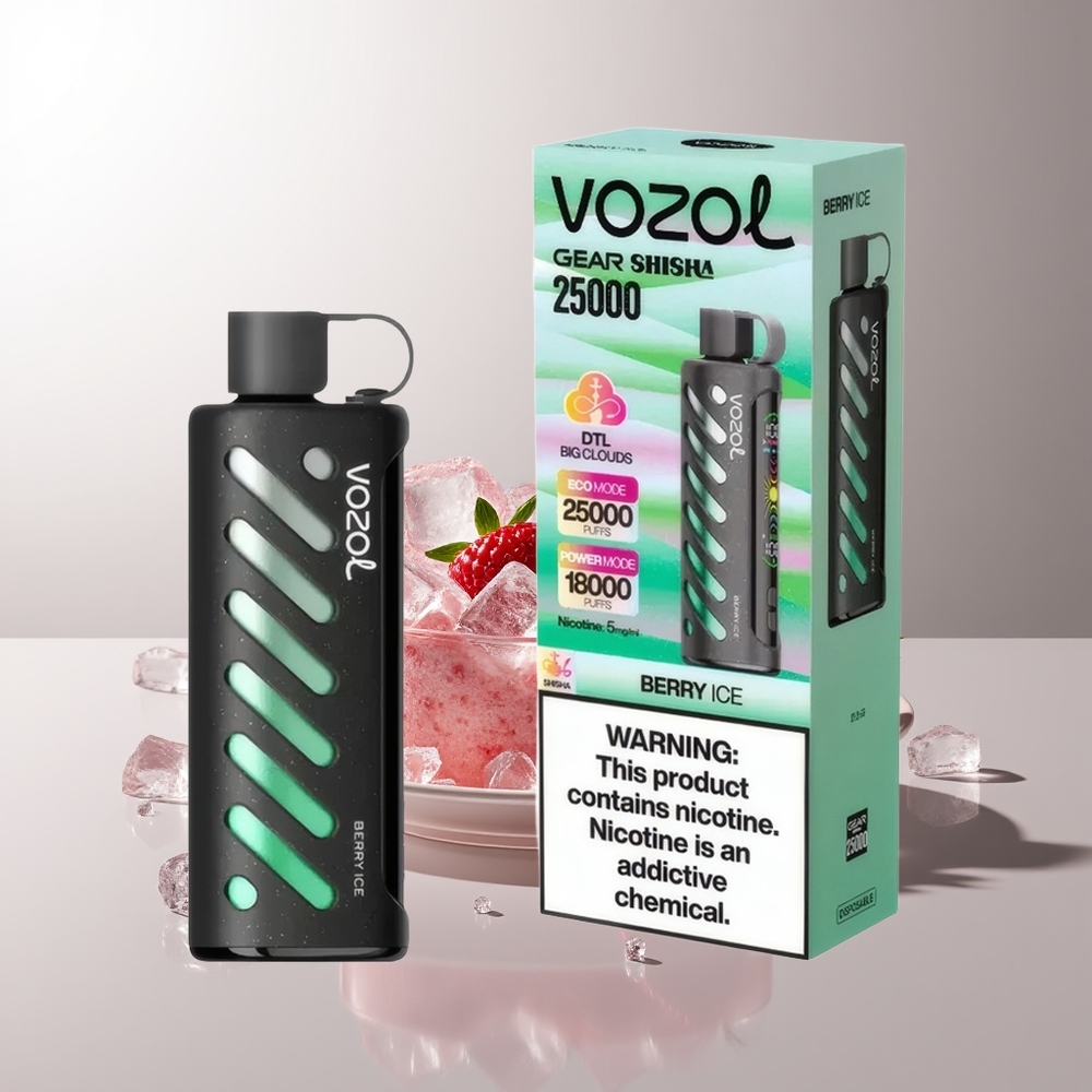 VOZOL Gear Shisha 25000 Puffų Uogienės Ledas Shisha Dual Mesh S.i.L.C Tech 1000mAh