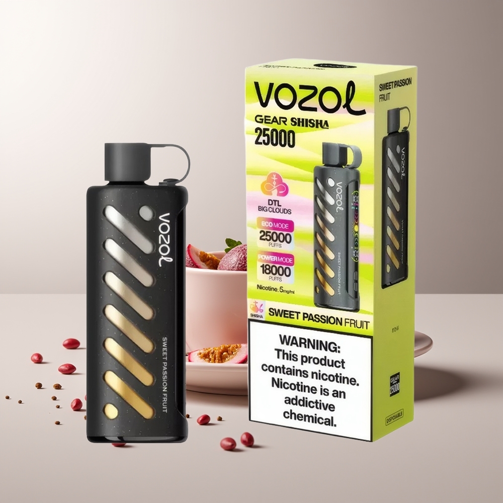 VOZOL Gear Shisha 25000 Puffs Saldžios Pasiflos Vaisiaus S.i.L.C Tech Dual Mesh Dual Modes